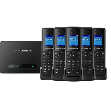 Deploy an immersive DECT environment that allows users to communicate free from their desktop using Grandstream’s DECT cordless handsets. The Grandstream DP750 pairs with up to five phones in the DECT series to create a powerful and mobile network solutio
