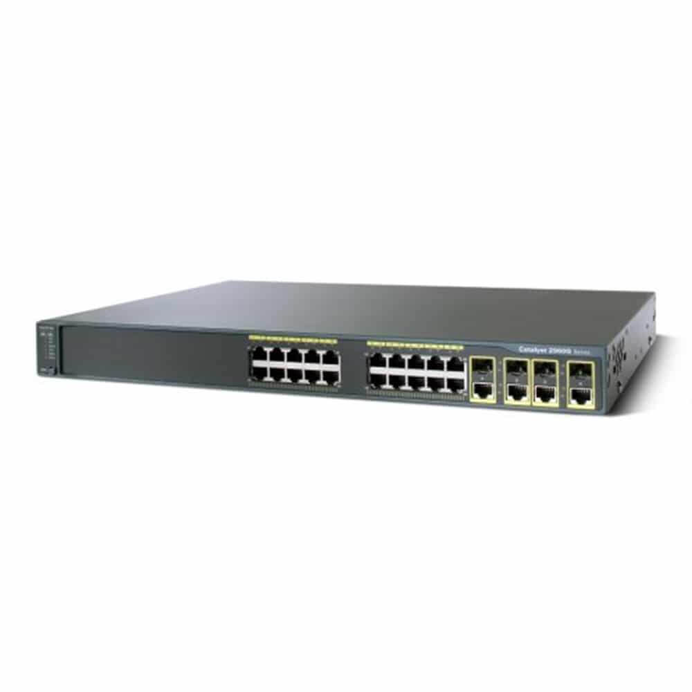 Cisco WS-C2960G-24TC-L 2960 Series switch with (20) 10/100/1000 Ethernet Port (4) Ethernet Port & SFP uplink ports